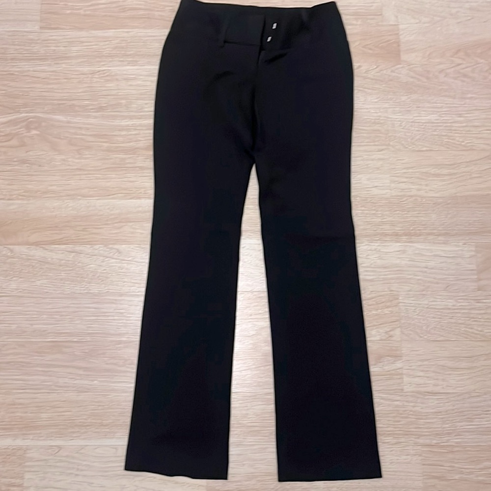 High rise slacks(black) with clip-fly and belt loops lightly used